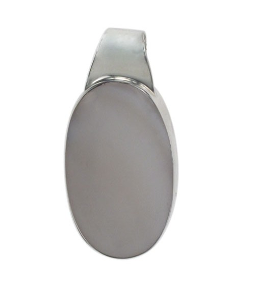 Oval Mother of Pearl Pendant, Sterling Silver